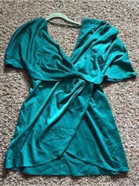 ASOS Teal Wrap-Front Top